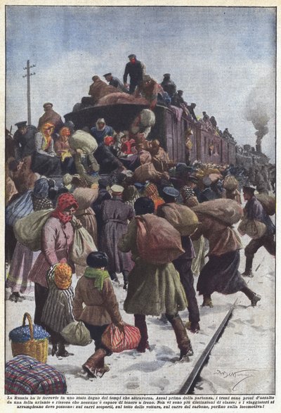 Russlands Eisenbahnen sind in einem Zustand, der den Zeiten entspricht, die es durchmacht von Achille Beltrame
