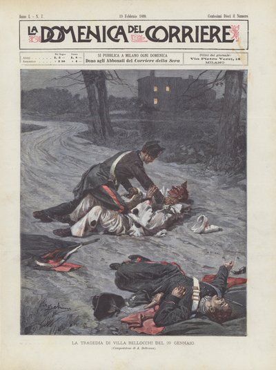 Die Tragödie von Villa Bellocchi am 29. Januar von Achille Beltrame