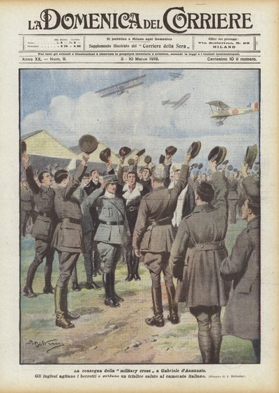 Die Verleihung des Military Cross an Gabriele d