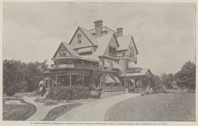Das gewöhnliche Zuhause von Edison, in der Nähe seines Labors von Achille Beltrame