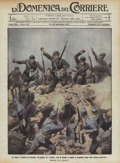 Der Kampf nordöstlich von Görz von Achille Beltrame