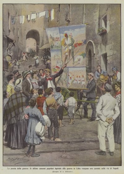 Die Poesie des Krieges, die neuesten Volkslieder inspiriert vom Krieg in Libyen von Achille Beltrame
