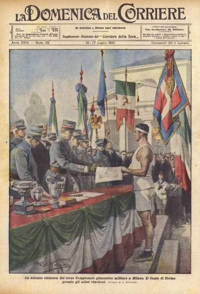 Der feierliche Abschluss der dritten Militärturnmeisterschaft in Mailand von Achille Beltrame