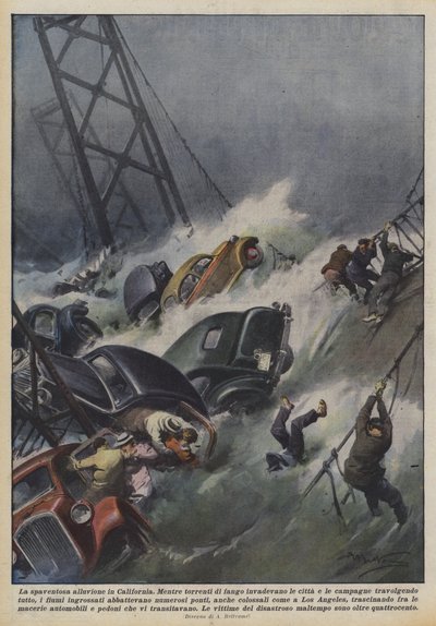 Die schreckliche Überschwemmung in Kalifornien von Achille Beltrame