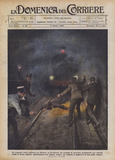 Die Tragödie in der Ricken-Galerie in der Schweiz von Achille Beltrame