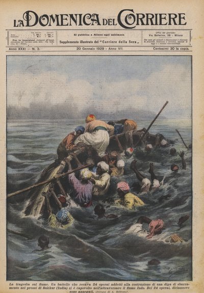 Die Tragödie am Fluss von Achille Beltrame