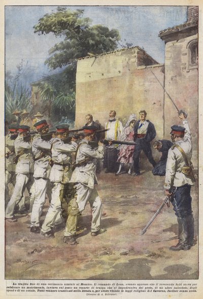 Das tragische Ende einer Hochzeitszeremonie in Mexiko von Achille Beltrame