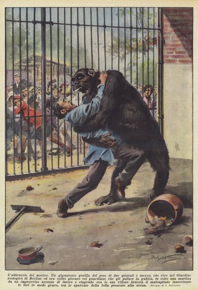 Die Umarmung des Monsters von Achille Beltrame
