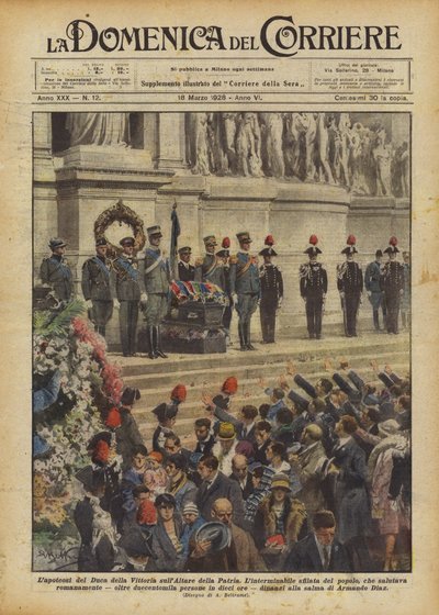 Die Apotheose des Herzogs des Sieges am Altar des Vaterlandes von Achille Beltrame