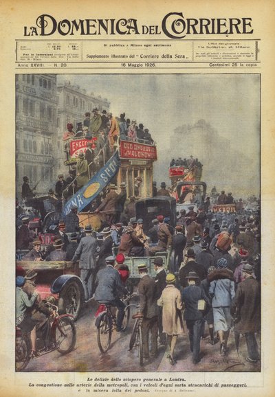 Die Freuden des Generalstreiks in London von Achille Beltrame