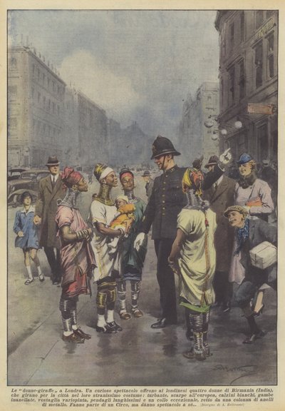 Die Giraffenfrauen in London von Achille Beltrame