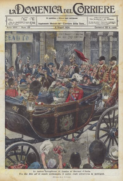 Die prächtigen Empfänge Londons für die italienischen Monarchen von Achille Beltrame