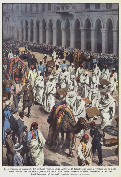 Die Ziehung der Gewinnerlose der Lotterie von Tripolis wurde eingeleitet von Achille Beltrame