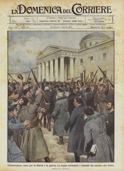 Der russische Aufstand für Freiheit und Krieg von Achille Beltrame