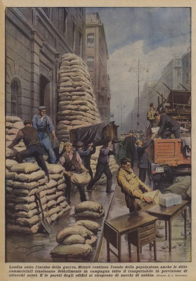 London unter dem Albtraum des Krieges von Achille Beltrame