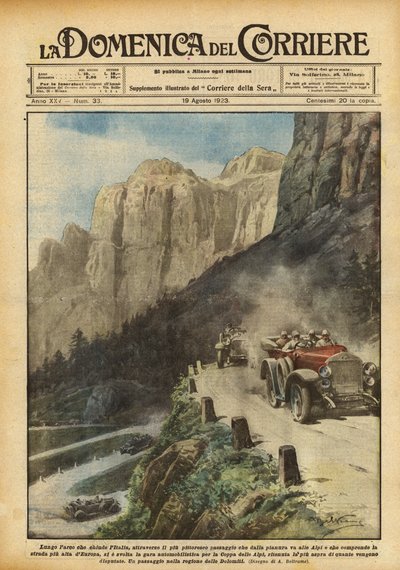 Entlang des Bogens, der Italien schließt, durch die malerischste Landschaft von der Ebene zu den Bergen von Achille Beltrame