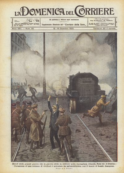 Methoden des großen Krieges, die der Bürgerkrieg im unruhigen Irland wiederbelebt von Achille Beltrame