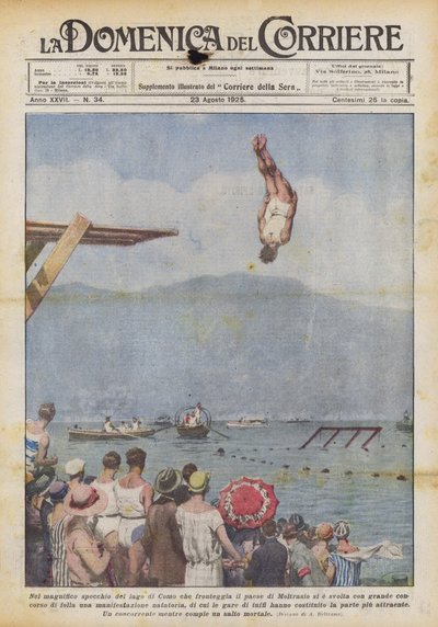 Im herrlichen Spiegel des Comer Sees vor dem Dorf Moltrasio fand statt von Achille Beltrame