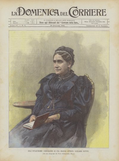 Zum achtzigsten Geburtstag einer großen Schauspielerin, Adelaide Ristori von Achille Beltrame