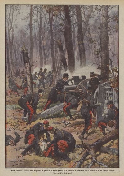 Im jahrhundertealten Argonnerwald dauert der tägliche Krieg zwischen Franzosen und Deutschen von Achille Beltrame