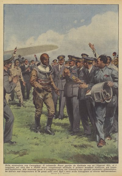 In der Stratosphäre mit dem Flugzeug von Achille Beltrame