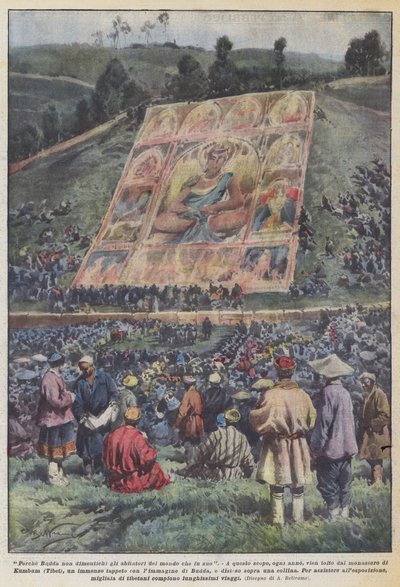 Damit Buddha die Bewohner der Welt, die einst seine war, nicht vergisst von Achille Beltrame
