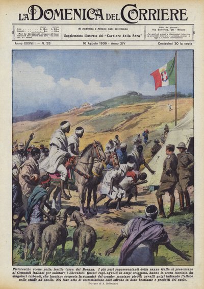 Malerische Szenen im fruchtbaren Land der Borana von Achille Beltrame