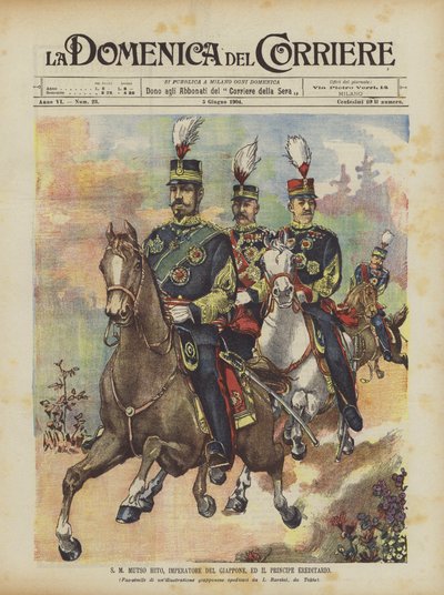 SM Mutso Hito, Kaiser von Japan, und der Kronprinz von Achille Beltrame
