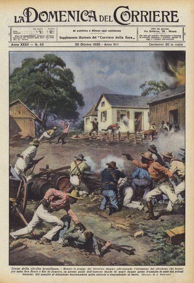 Szenen des brasilianischen Aufstands von Achille Beltrame