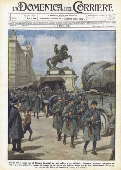 Seltsame Umzüge in den Straßen Wiens von Achille Beltrame