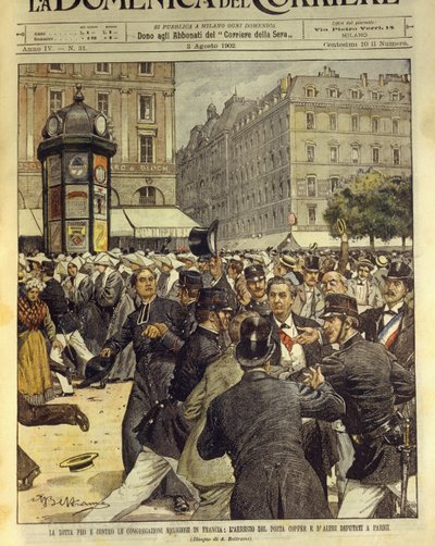 Kampf für und gegen religiöse Kongregationen in Frankreich, 3. August von Achille Beltrame