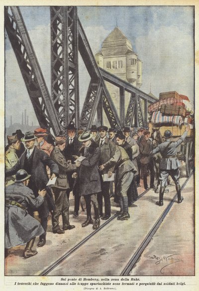 Auf der Homberg-Brücke im Ruhrgebiet von Achille Beltrame
