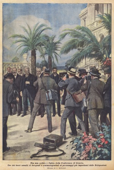 Zwischen einer Sitzung und der anderen der Konferenz von Genua von Achille Beltrame