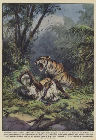 Schrecklicher Nahkampf von Achille Beltrame