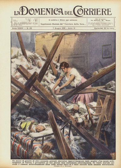 Ein Granitblock von über sechzig Zentnern löste sich plötzlich von den Hängen von Achille Beltrame