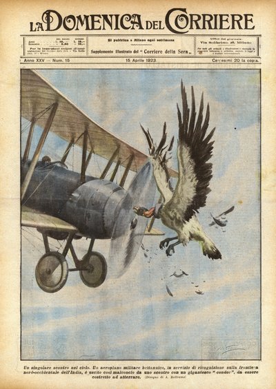 Ein ungewöhnlicher Zusammenstoß am Himmel von Achille Beltrame