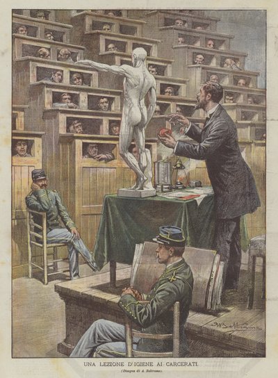 Eine Hygienelektion für Gefangene von Achille Beltrame