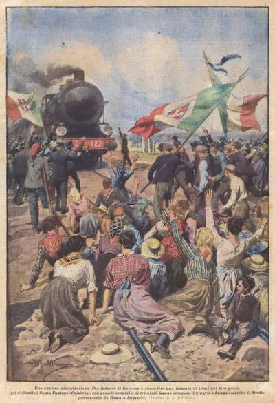 Eine kuriose Demonstration von Achille Beltrame