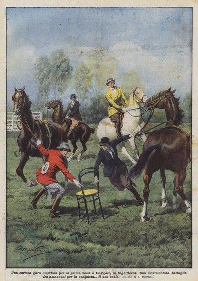 Ein kurioser Wettbewerb, der zum ersten Mal in Claygate, England, ausgetragen wurde von Achille Beltrame