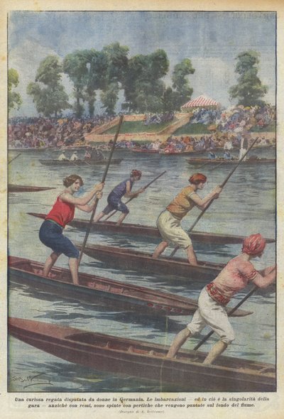 Eine kuriose Regatta, die von Frauen in Deutschland ausgetragen wird von Achille Beltrame