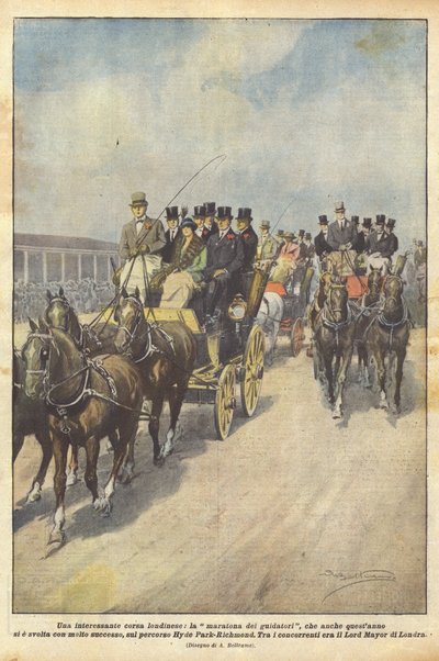 Ein interessantes Londoner Rennen, der Marathon der Fahrer, der auch dieses Jahr stattfand von Achille Beltrame