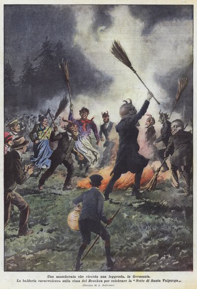 Eine Maskerade, die an eine Legende erinnert, in Deutschland von Achille Beltrame