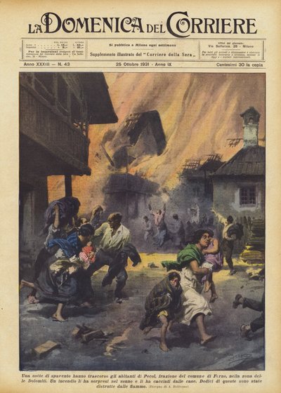 Eine Nacht des Schreckens erlebten die Bewohner von Pecol, einem Ortsteil der Gemeinde Forno? von Achille Beltrame