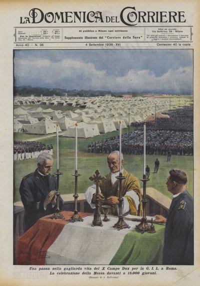 Eine Pause im lebhaften Leben des X Campo Dux für die GIL in Rom von Achille Beltrame