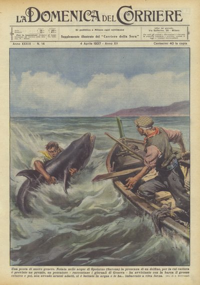 Eine neue Art des Fischens von Achille Beltrame