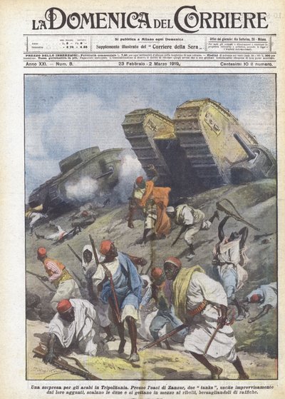 Eine Überraschung für die Araber in Tripolitanien von Achille Beltrame