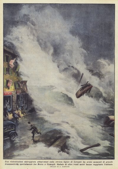 Ein heftiger Sturm traf die ligurische Küste von Levante und hatte Momente? von Achille Beltrame