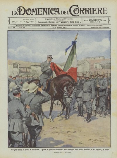 Ich will der Erste sein, der sie küsst!, ruft General Mambretti bei der Übergabe der neuen Fahne von Achille Beltrame