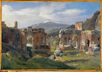 Ruinen des Theaters von Taormina von Achille Etna Michallon