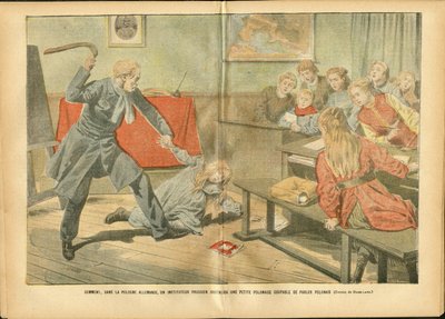 Illustration von Achille Lemot (1846-1909) in Le Pelerin, 02/12/06 - Unterricht, Polen, Strafe - Lehrer von Achille Lemot